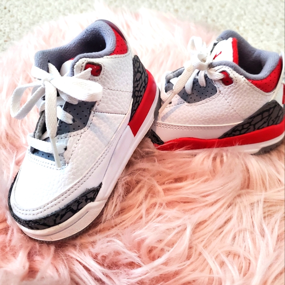 Nike Jordan White and Red Sneakers
